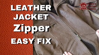 How to fix a zipper that separates in leather Jacket [upl. by Nitaj]