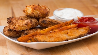 Easy Baked Potato Wedges amp Fish Sticks [upl. by Mairam544]