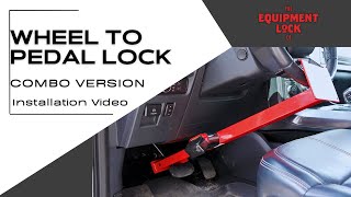 Steering Wheel to Pedal Lock Combo Installation Video [upl. by Rehpotsyrk]