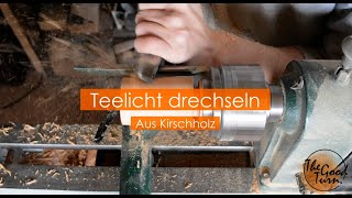 Teelicht aus Kirschholz drechseln [upl. by Flinn]