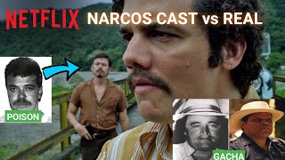 Narcos Real vs Cast  Netflix Narcos webseries Columbia pablo netflixseries [upl. by Heti134]