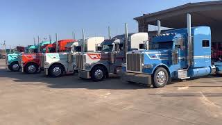 5 new 2023 Peterbilt 389’s All Custom Paints Cummins X15 605s 18 Speeds [upl. by Dermot179]