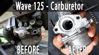 Wave 125  Carburetor cleaning [upl. by Abil]