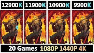 Intel I9 12900K vs 11900K vs 10900K vs 9900K  Tested 20 Games [upl. by Oicnaneb909]