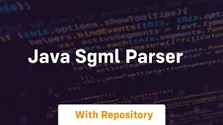 java sgml parser [upl. by Atteirneh]