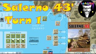 Salerno 43 By Mark Simonitch and GMT Games Turn1 [upl. by Athalee]