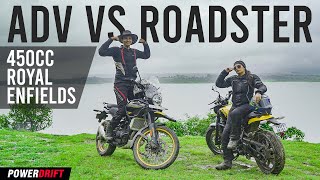 Guerrilla 450 vs Himalayan The 450cc Royal Enfield Battle  Detailed Comparison  PowerDrift [upl. by Akenahs]