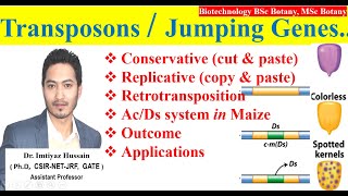 TransposonsJumping genes biotechnologyanditsapplications Ac and Ds elements in Maize [upl. by Carolina]