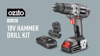 Ozito 18V Cordless Hammer Drill  Product Video [upl. by Tertius]