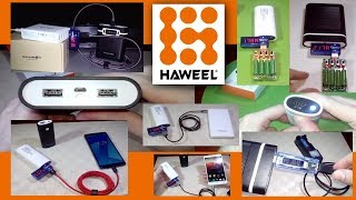 Haweel DIY 18650 Power Banks Unboxing and Testing on many USB devices [upl. by Jasmine]