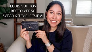 LOUIS VUITTON RECTO VERSO WALLET WEAR amp TEAR REVIEW  EMPREINTE LEATHER  1 YR UPDATE [upl. by Divod]