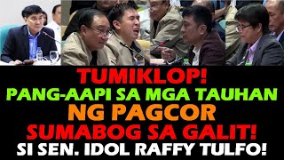 PAGCOR SENATE HEARING TUMIKLOP Sen Idol Raffy Tulfo SUMABOG SA GALIT Raffy Tulfo In Action [upl. by Htieh358]