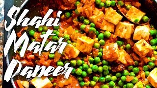 Mughlai Shahi Matar Paneer Recipe  How to Make Restaurant Style Matar Paneer With Cream [upl. by Nareik873]