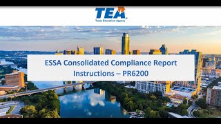 ESSA Consolidated Compliance Report Instructions  PR6200 [upl. by Garrison390]