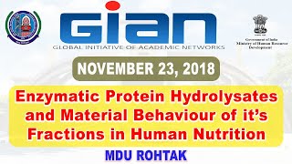 GIAN  Enzymatic Protein Hydrolysates and Material Behaviour of it’s Fractions in Human Nutrition [upl. by Reerg]