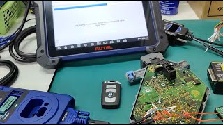 Autel IM608 Program BMW E65 CAS1 Key with Godiag Test Platform and ECU Adapter [upl. by Cawley81]