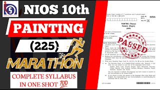 NIOS Class 10 Painting 225 Marathon Class  NIOS 10 Painting Complete Syllabus in 1 shot 💯 [upl. by Signe]