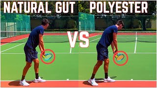 Natural Gut vs Polyester  Tennis String Comparison [upl. by Hachmann]