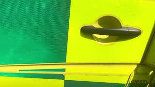 South Western Ambulance Service DCA Mercedes Sprinter blue light demo at Wimborne Ambulance Station [upl. by Idnas]