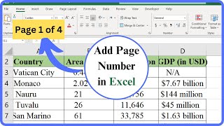 How to Insert Page Numbers in Excel [upl. by Nadual]