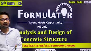 PYQ 2022  Analysis and Design of Concrete Structure  RCC  5th sem CE  Part 01 [upl. by Nicolais]