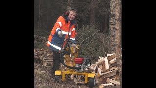 Hvordan å bruke vedkløyver best i test 12 tonn trykk olje og bensin påfyll [upl. by Acinhoj]