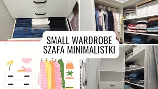 Organizacja małej garderoby wardrobe  Motywacja do sprzątania i układania tidyhome moje65m2 [upl. by Gardner]