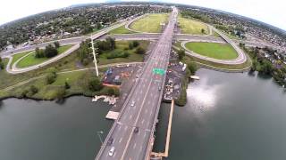 DJI Phantom 2  Champlain bridge amp South Shore Montreal [upl. by Eldrida]