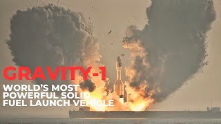 SOUND UP Official eyewatering 4K footage of Chinese Gravity1 rocket historic launch [upl. by Ehtnax]