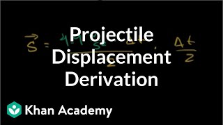 Deriving max projectile displacement given time  Physics  Khan Academy [upl. by Atekan646]