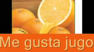 Jugo de naranja  Spanish food vocabulary song [upl. by Naro]