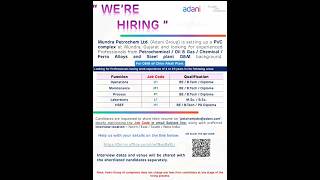 ADANI Recruitment 2024 [upl. by Haibot]