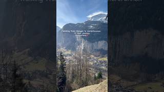 Exploring the Path from Wengen to Lauterbrunnen  Swiss Alps Walk 🇨🇭youtubeshorts shorts [upl. by Alinna101]