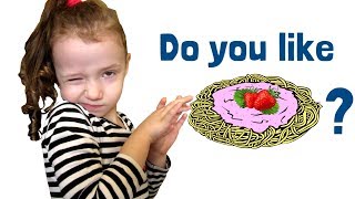 Do You Like Spaghetti Yogurt Super simple songs Learning food song by Ulya [upl. by Leftwich]