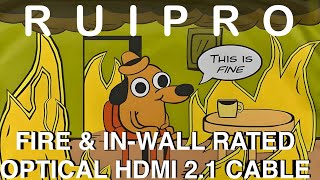 RuiPro HDMI 21 CL2 FT4 Active Optical Cable  50ft Tested and Reviewed [upl. by Ailemrac586]