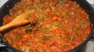 تكتوكة شكشوكةفلفلة Salade de poivrons grillésFelfla Taktouka Chakchouka [upl. by Ragan]