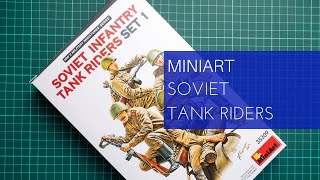 Miniart 135 Soviet Tank Riders 35309 Review [upl. by Ulyram]