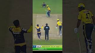 Last Over Battle  Peshawar Zalmi vs Quetta Gladiators HBLPSL SportsCentral Shorts M1H1K [upl. by Iaj]