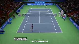 Grigor Dimitrov double hot shots at If Stockholm Open 2014 [upl. by Cade129]