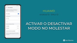 Activar o Desactivar el Modo No Molestar  Huawei Android 10  EMUI 12 [upl. by Dranik]