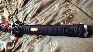 Update Shobu Zukuri Raptor Katana after I rewrapped the Tsuka [upl. by Aihsekyw]