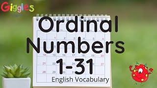 Ordinal Numbers in English 131 [upl. by Ahsieyn]