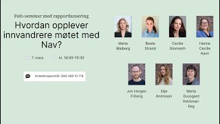 Hvordan opplever innvandrere møtet med Nav [upl. by Aititel351]