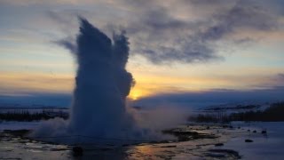 Iceland  Geysir in the winter [upl. by Erhard]