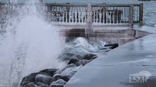 01132024 Tacoma WA  Freezing Spray on Puget Sound Frigid Winds Due to Arctic Outbreak [upl. by Aicatsana749]