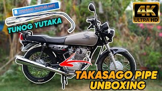 TAKASAGO Pipe for Honda TMX 125 Alpha  UnboxingQuick Review and Sound Checked ✅  Tunog Yutaka 💯 [upl. by Pickar]