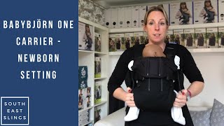 BabyBjörn Baby Carrier One  newborn setting [upl. by Ahsaelat988]