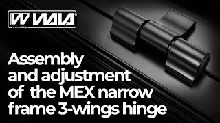 Wala hinges  Assembly and adjustment of the 3wing MEX narrow frame hinge [upl. by Arihas]