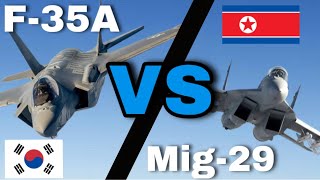 Stealth vs Speed North Korean MIG29 vs South Korean F35 in Neo Warfare X [upl. by Ahsii]