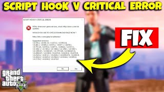 How To Fix Script Hook V Critical Error Gta 5  GTA 5 NEW UPDATE ERROR  Gta 5 Mods 2024 [upl. by Warden751]